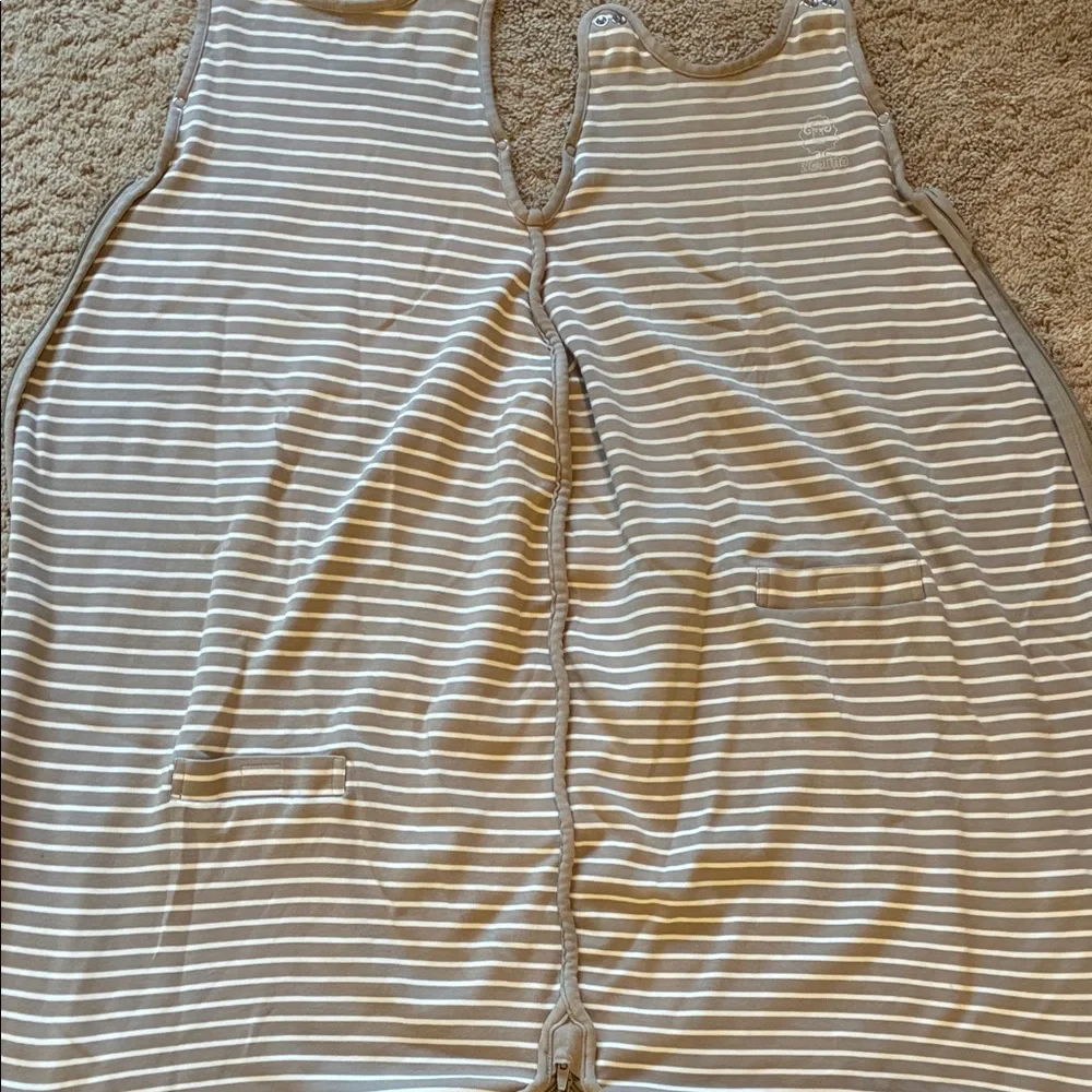 Woombie Striped Sleeveless Baby Sleep Sack - Gray - Picture 10 of 12